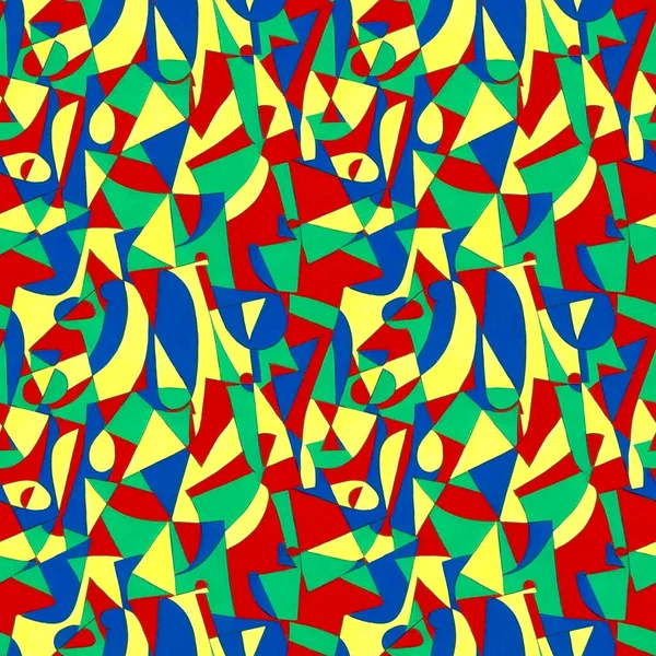 Seamless Colorido Abstrato Textura Geométrica Triangular Fundo Para Impressão Tecidos — Fotografia de Stock