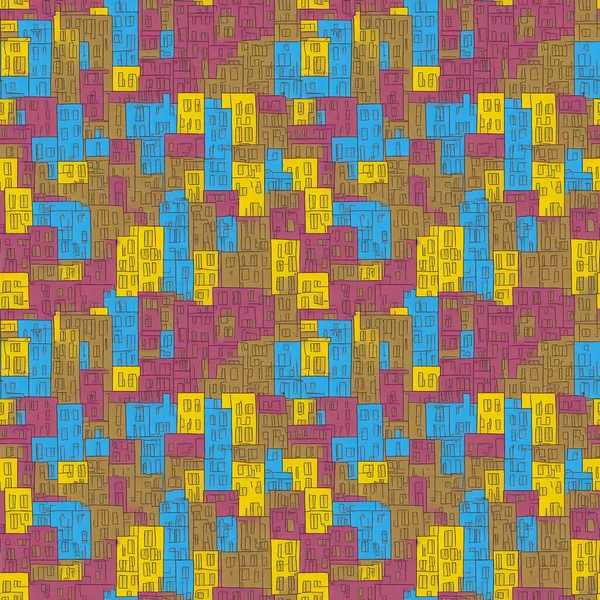 Patrón Geométrico Abstracto Sin Costuras Estilo Del Cubismo Suprematismo Para — Foto de Stock