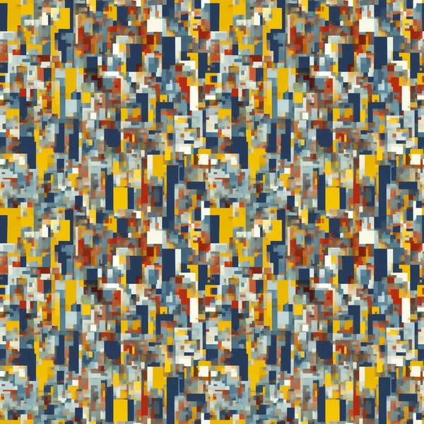 Sömlös Abstrakt Geometriskt Mönster Stil Med Kubism Suprematism För Utskrift — Stockfoto