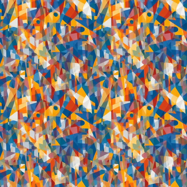 Padrão Geométrico Abstrato Sem Costura Estilo Cubismo Suprematismo Para Impressão — Fotografia de Stock