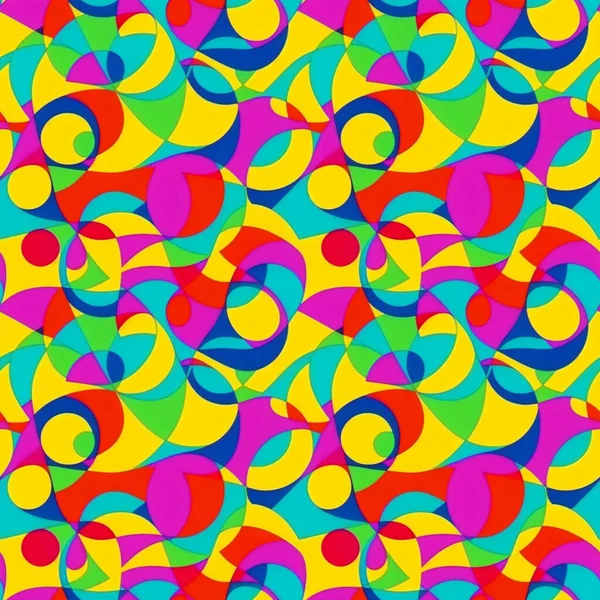 Абстрактный Бесшовный Рисунок Разноцветными Фигурами Стиле Супрематизма Печати Ткани Дизайн — стоковое фото