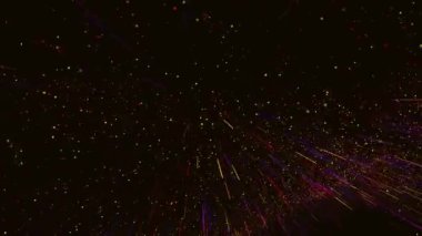 Çok renkli parçacıklara sahip bir web sayfası veya web sitesinin modern sanatsal yaratıcı video arka plan klip sıçrama ekran koruyucu tasarımı