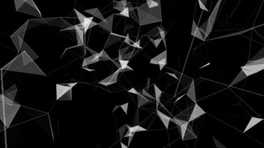 Modern sanatsal yaratıcı video arkaplan klibi sıçrama ekran koruyucu web sayfası veya ışık şeffaf üçgenli web sitesi tasarımı