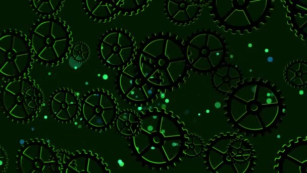 Animierter Video Splash Screen Abstrakter Computer Render Simulation Grüner Hintergrund — Stockvideo