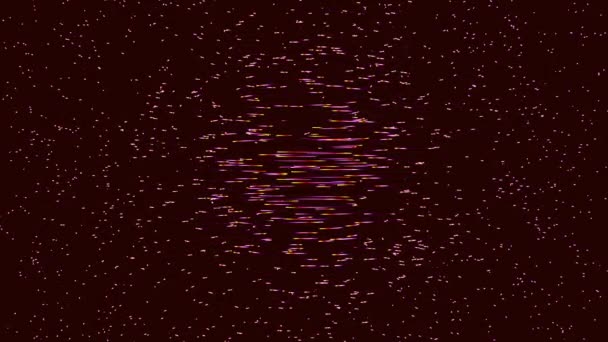 ライラックのバックグラウンドに多くの小さな動く渦の粒子を持つ1分間のビデオ背景 — ストック動画