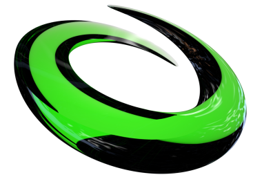 Yeşil ve siyah dinamik bir girdap göz alıcı bir grafik tasarım elementi yaratır.