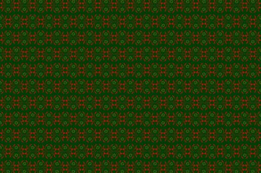 Neşeli bir ren geyiği şablonu canlı yeşil bir zemin üzerinde dans ediyor, neşeyi kutluyor..