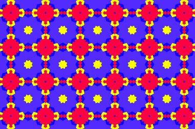 Dinamik şekiller ve renkler göz alıcı bir tasarım oluşturmak için birleşir..