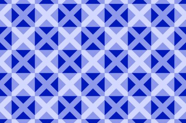 Tekrarlayan geometrik tasarımlar büyüleyici bir mavi gölgelik duvar halısı oluşturur.