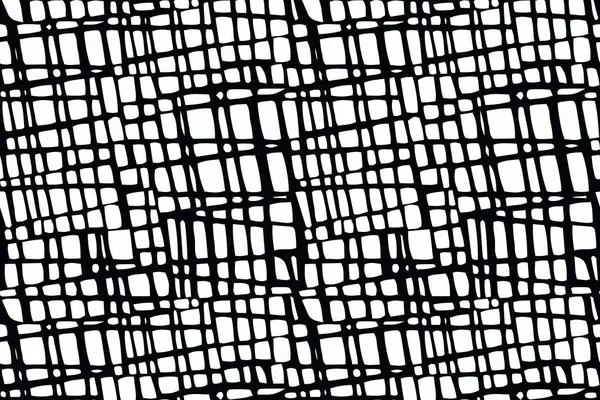 Çarpıcı bir siyah beyaz şebeke dizaynı ile karmaşık çizgiler birbirine dokuyor..
