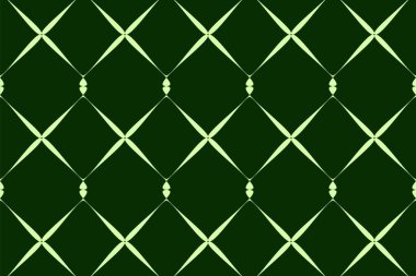 Yeşil geometrik şekillerin büyüleyici bir düzeni çarpıcı bir tasarım oluşturur..