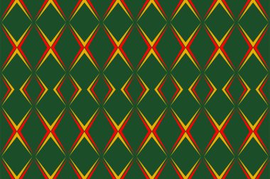 Elmas şekillerinin renkli dizilişi çarpıcı bir görsel model yaratır..