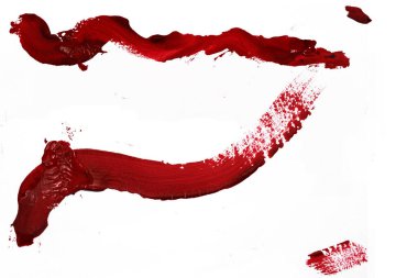 Bir tuvalde kalın kırmızı girdaplar sanatsal yetenek ve yaratıcılık sergiliyor..