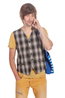 Adam içeride şık bir ekose yelek giyerken telefonda öylesine sohbet ediyor..