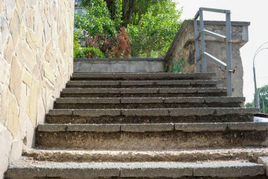 Canlı yeşilliğe ve sakin bir atmosfere doğru somut adımlar yükselir..