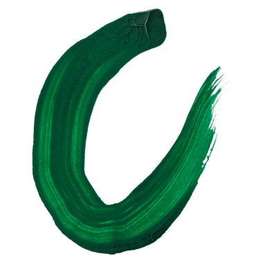 Cesur, canlı yeşil boya boş bir yüzey boyunca süpürüyor, yaratıcılığını gösteriyor..