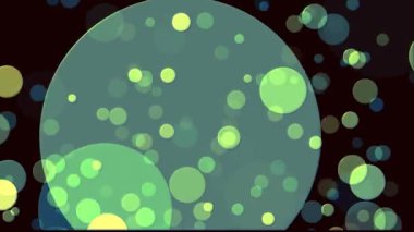 Floating orbs of light dance across a dark background, creating a calming atmosphere.