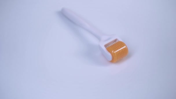 Дерма Ролик Медицинской Микро Иглотерапии Инструмент Известный Derma Roller Mesoroller — стоковое видео