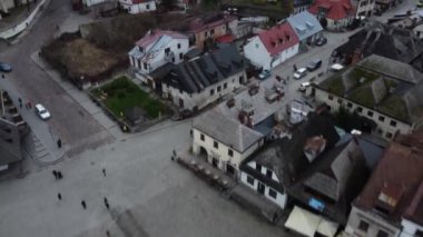 Kazimierz dolny, Polonya. 4k drone görünümü