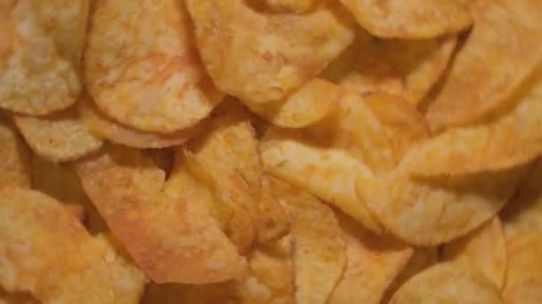 Картопляні Фішки Крупним Планом Фото Закусочної Їжі — стокове відео