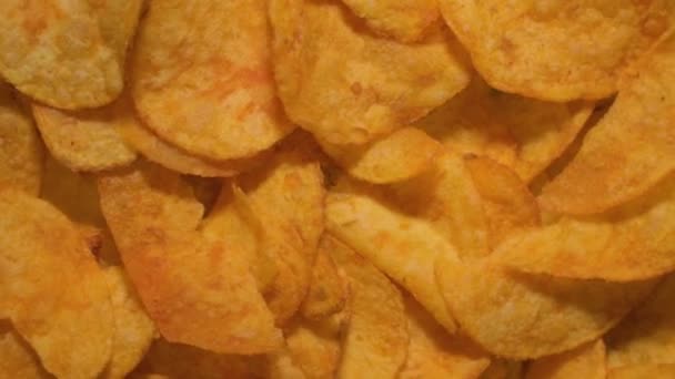 Картопляні Фішки Крупним Планом Фото Закусочної Їжі — стокове відео