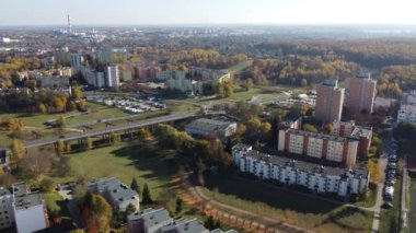 Lublin, Polonya insansız hava aracı görüntüleri. Şehrin doğu yakası. 