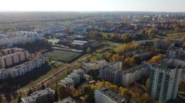 Lublin, Polonya insansız hava aracı görüntüleri. Şehrin doğu yakası. 