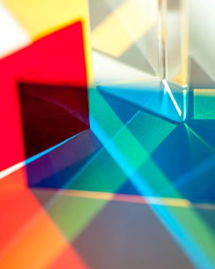 soyut sanatsal arkaplan, ışığın yansımaları, prizma ışığı