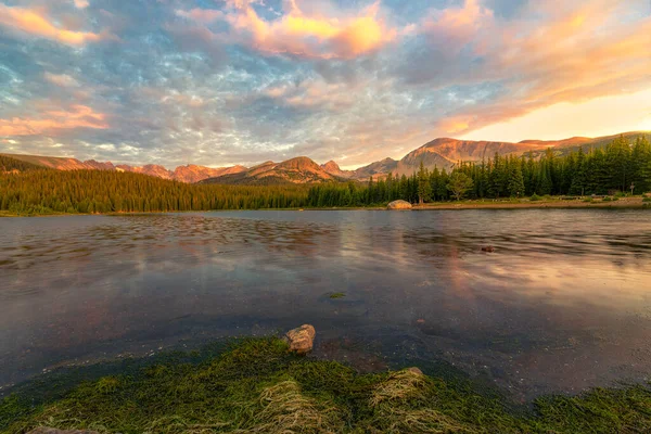 Färgglada Soluppgång Den Indiska Peak Wilderness Brainard Lake Rekreationsområde — Stockfoto