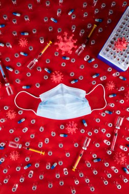 Maske ve korona virüs koruması izole, salgın geçmişi