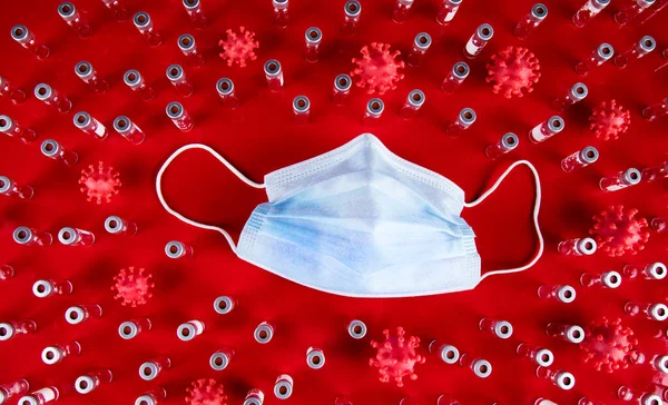 コロナウイルス Sarsのパンデミックに対する保護のための医療用マスク — ストック写真