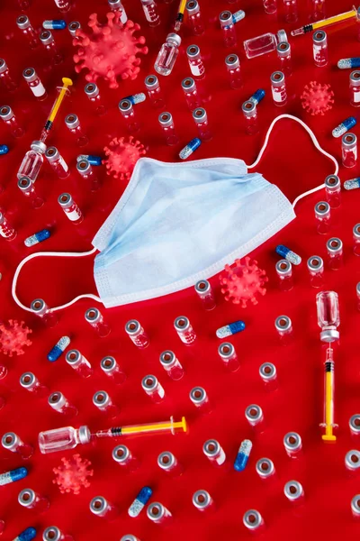 코로나 바이러스에 보호를 의료용 마스크 유행병 — 스톡 사진