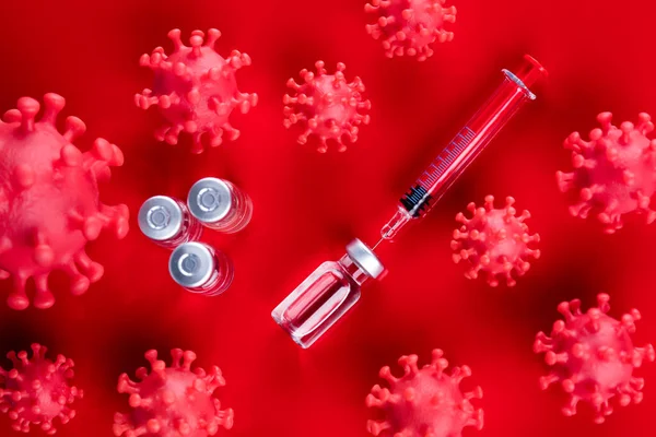 Вірусні Клітини Заражених Пандемічне Медичне Здоров — стокове фото
