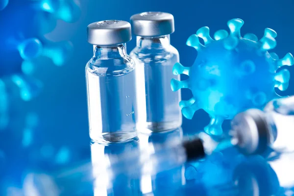 Пляшки Вакцина Проти Коронавірусу Пандемія — стокове фото