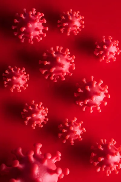 ウイルス細胞 流行性コロナウイルスの背景 — ストック写真