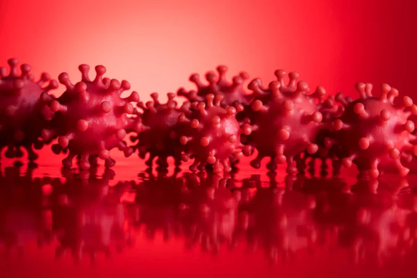 Virové Buňky Epidemické Koronavirové Pozadí — Stock fotografie