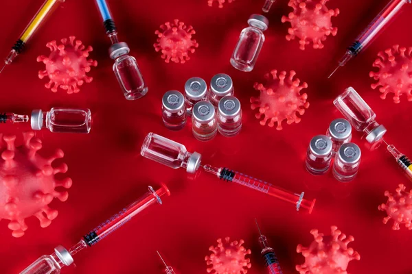 Uzavřete Lékařskou Stříkačku Vakcínou — Stock fotografie
