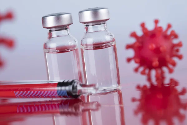 Coronavirus Vakcina Egészségügyi Kúra Koncepció — Stock Fotó