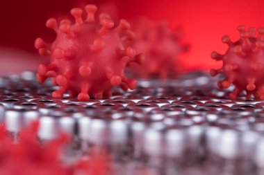 Virüs hücreleri enfekte, salgın sağlık