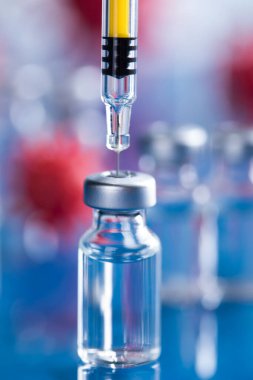 Coronavirus, aşı, sağlık tedavisi konsepti
