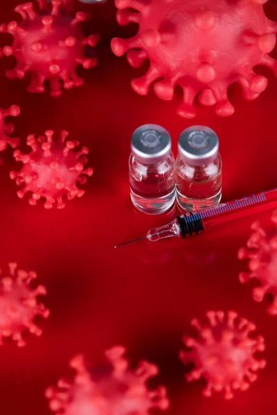 Coronavirus Vacuna Concepto Cura Sanitaria — Foto de Stock