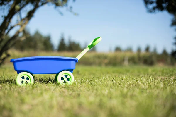 Toy Cart Grass — Stock Photo, Image