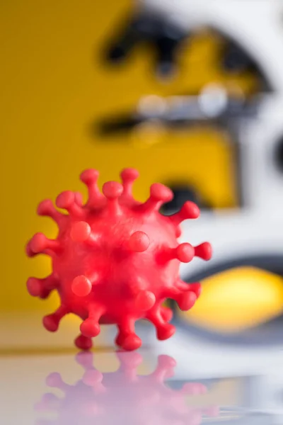 Gros Plan Sur Virus Sras Fond Pandémique Coronavirus — Photo