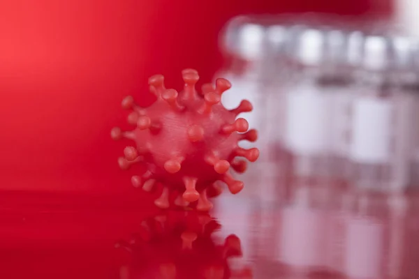 Primer Plano Del Virus Sras Antecedentes Pandémicos Coronavirus — Foto de Stock
