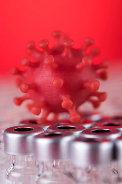 Komórki Wirusa Tło Epidemicznego Koronawirusu — Zdjęcie stockowe