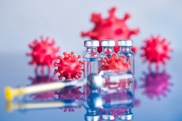 Coronavirus Vakcina Egészségügyi Kúra Koncepció — Stock Fotó