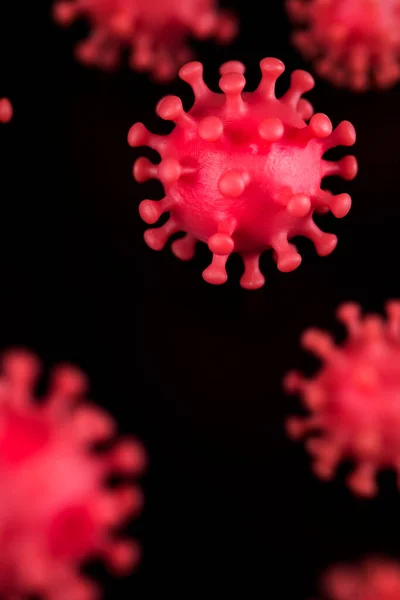 病毒细胞 流行性大肠癌背景 — 图库照片