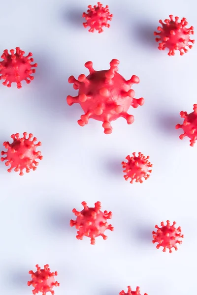 Вірусні Клітини Епідемічний Коронавірусний Фон — стокове фото