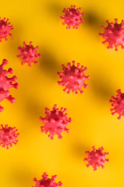 Viruszellen Infizierten Pandemischen Medizinischen Zellen Stockbild