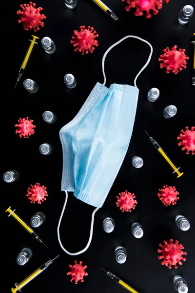 코로나 바이러스에 보호를 의료용 마스크 유행병 로열티 프리 스톡 이미지